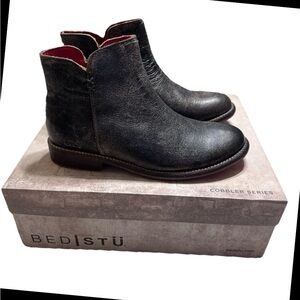Bed Stu NEW Women’s YURISA Ankle Boots In Black Lux Sz.7.5 Bohemian Western